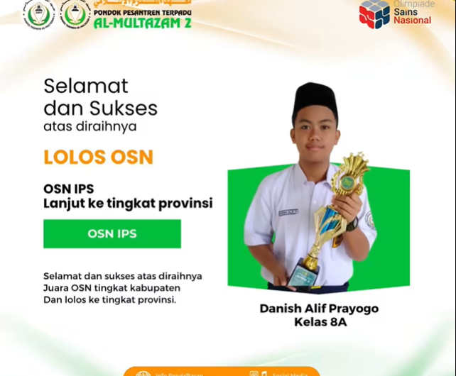 Prestasi yang diraih Santri SMPIT Al-Multazam 2