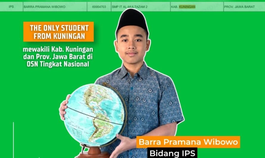 Barra Pramana Wibowo yang berhasil lolos ke Olimpiade Sains Nasional (OSN) tingkat Nasional bidang IPS!